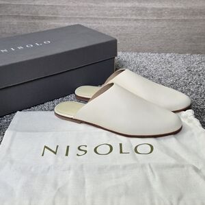 Nisolo Lima Slip on in color bone Mules NEW size 7.5